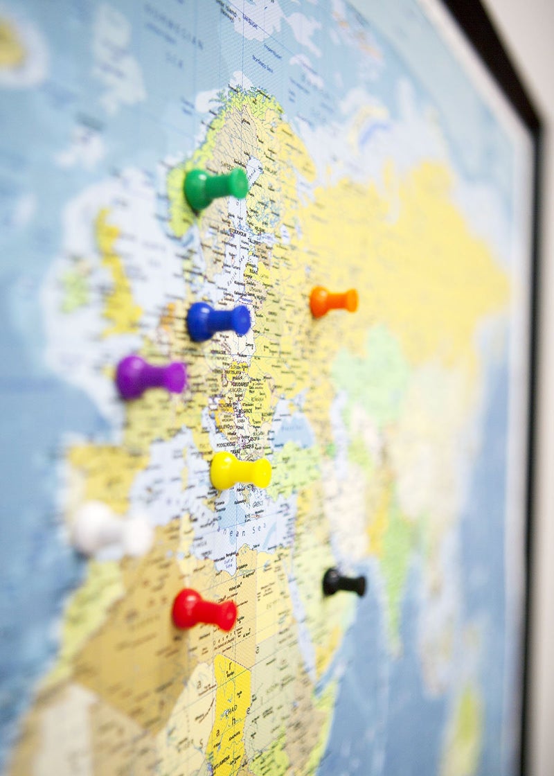 MapMagnets Colorful Push Pin Magnets - Small Pawn Tumb Tacks for Refrigerator, Whiteboard, Chalkboard - Multicolor Class Markerboard, Office, Map Magnets - Image 4